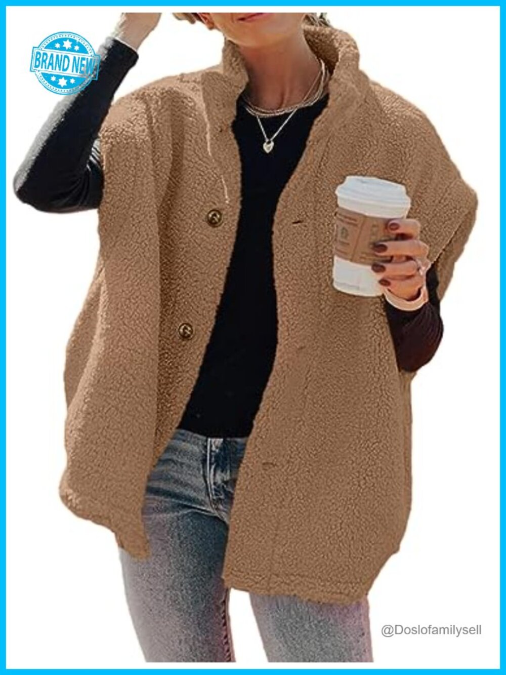 Fuzzy Fleece Sherpa Vest Oversized Warm Sleeveless Outerwear